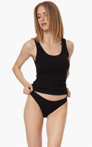 Cozy Rib Modal Αμάνικο Τόπ minerva