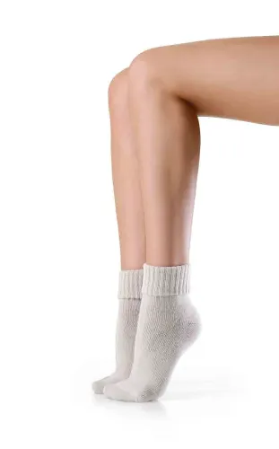 Γυναικεία ακρυλική κάλτσα με γυριστό λάστιχο